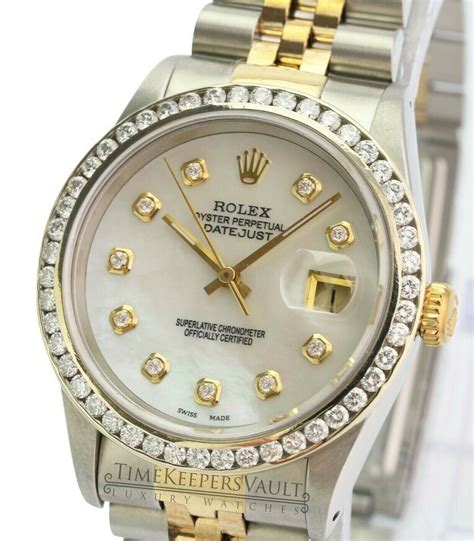 white dial rolex datejust|rolex 36mm datejust diamond bezel.